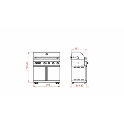 Black Collection – Samostojeći plinski roštilj sa 6 plamenika i infracrvenim sustavom-5