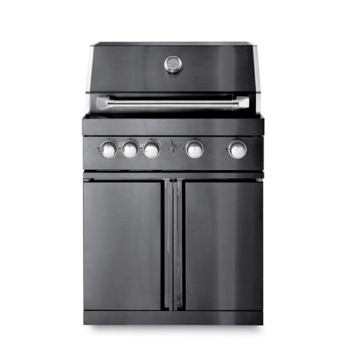 black collection free standing gas grill with 4 efficient burners and infrared system 3