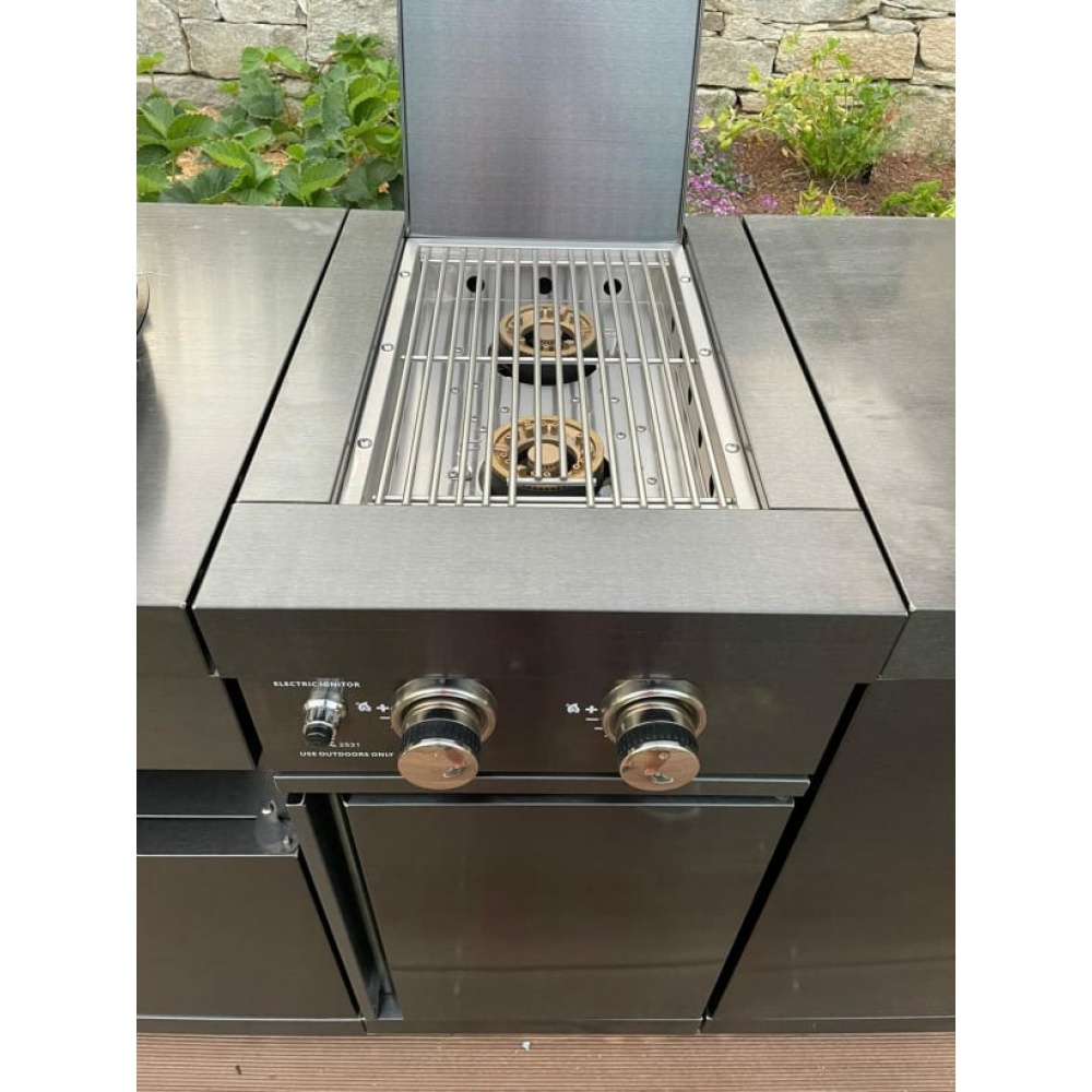 black collection module with double side burner 5