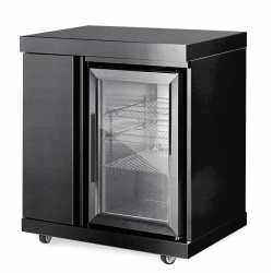 black collection module with refrigerator and storage cabinet 1