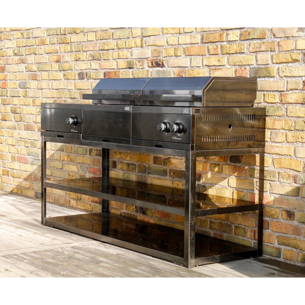 nordic line integrated gas grill 2 burners black 6