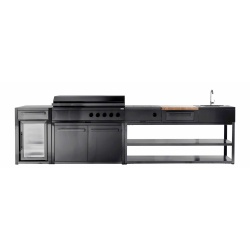 nordic line integrated gas grill 5 burners black 5