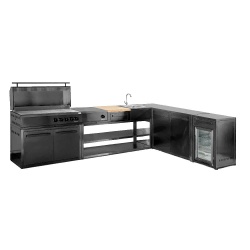 nordic line integrated gas grill 5 burners black 7