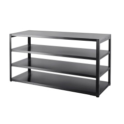 nordic line side table with shelving 180 cm black 1