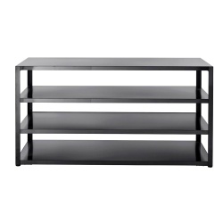 nordic line side table with shelving 180 cm black
