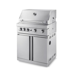 stainless collection free standing gas grill with 4 efficient burners and infrar 1