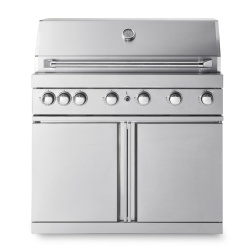stainless collection free standing gas grill with 6 burners and infrared system 12