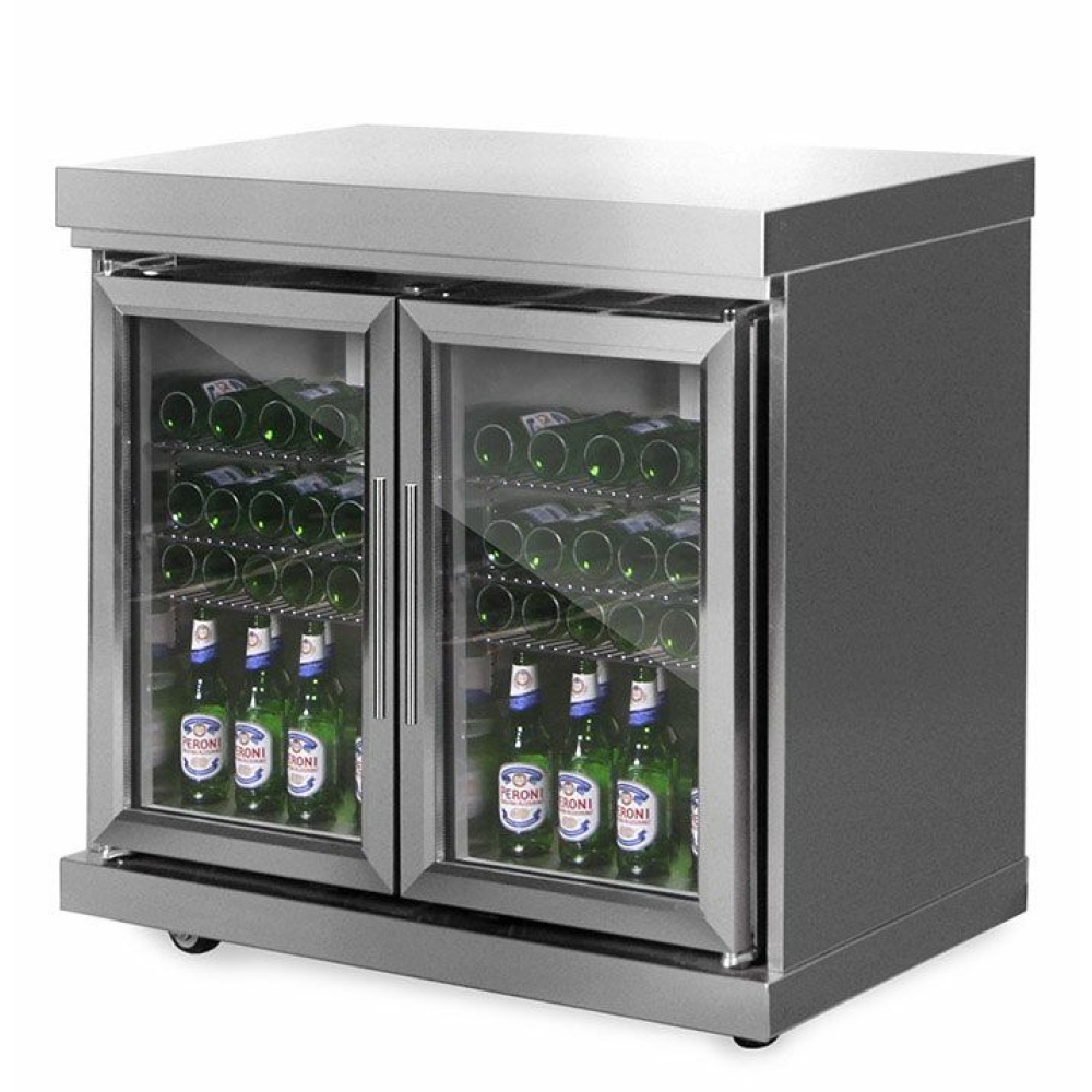 stainless collection module fridge with double doors 2