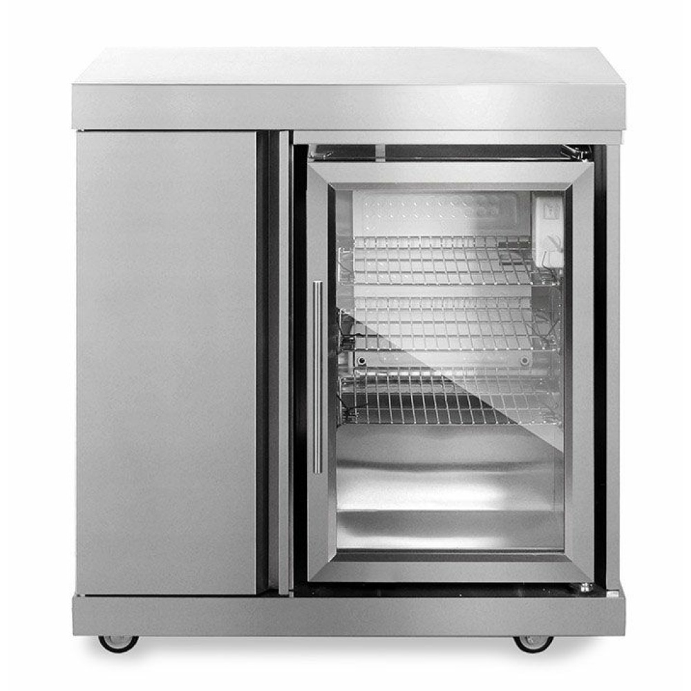 stainless collection module with refrigerator and storage cabinet 13