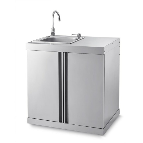 stainless collection module with sink and storage cabinet 4