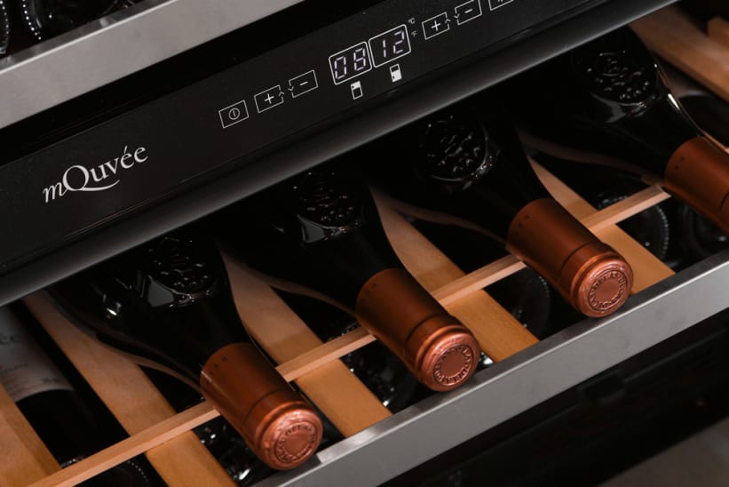 integrated wine cooler winekeeper exclusive 23s fullglass black push pull